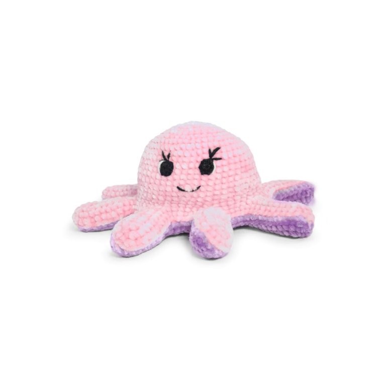 3 AMIGURUMI KIT - REVERSIBLE OCTOPUS Lavender &amp; Sweetness. Набір для в'язання іграшки - 2