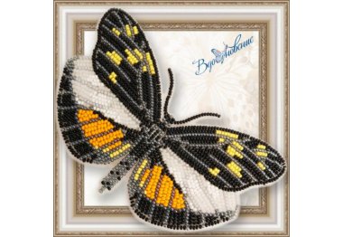  BGP-061 3D Бабочка Dismorphia eunoe desine. Набор для вышивки бисером ТМ Вдохновение