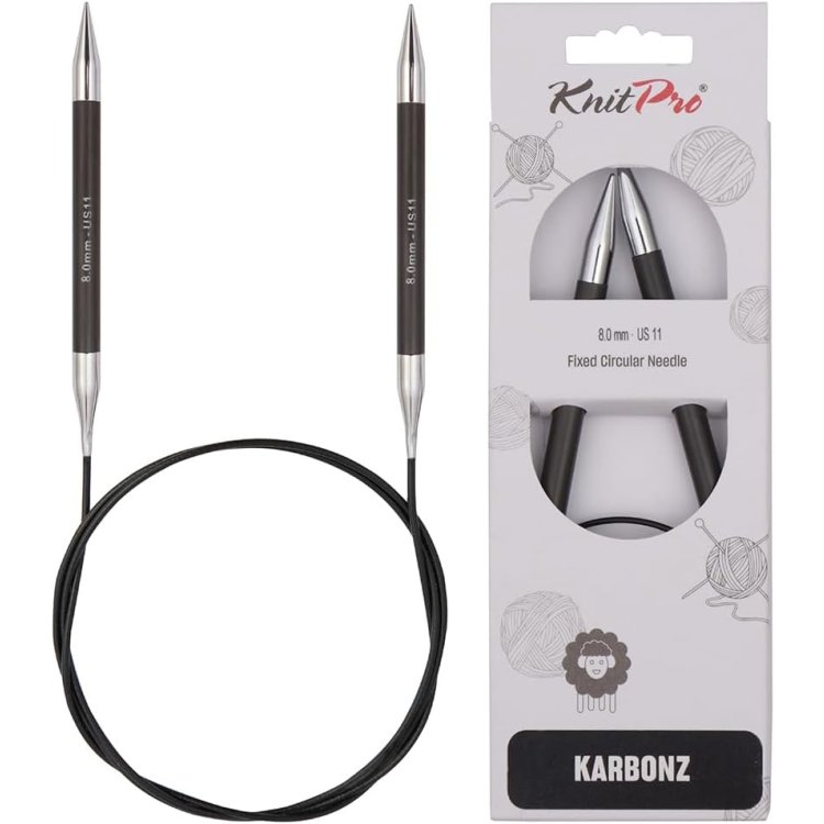 41195 Спицы круговые Karbonz KnitPro 80 см 8.00 мм - 1