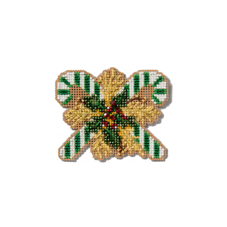 MH182532 Зелені цукерки-тростини. Набір для вишивки в змішаній техниці Mill Hill - 1