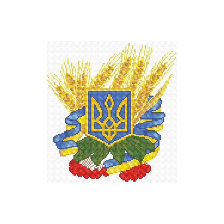 dm-057 &quot;Герб Украины&quot;. Набор для изготовления картины стразами - 1