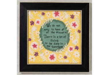 вышивка гладью CG302212 Жить вопросами. Набор для вышивки в смешанной технике Mill Hill