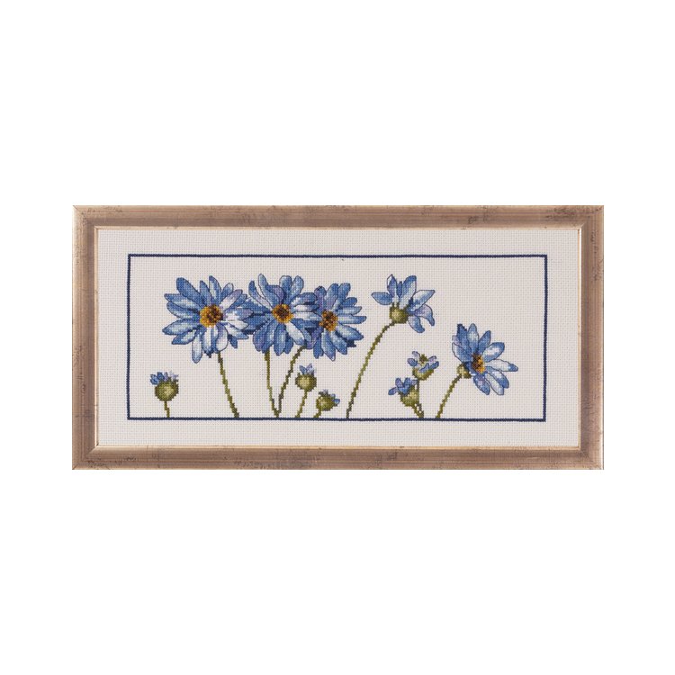 92-0311 Блакитні маргаритки. Набір для вишивання хрестом PERMIN - 1