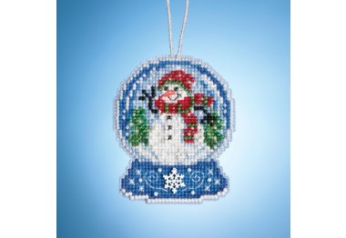 вышивка гладью MH161933 Снеговик Шар. Набор для вышивки в смешанной технике Mill Hill