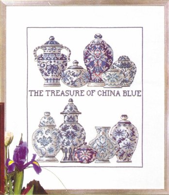 70-5482 Китайський сервіз (China Blue. Набір для вишивання хрестом PERMIN - 1