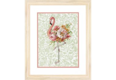  70-35409 Набір для вишивання хрестом «Floral Flamingo • Фламінго у квітах» DIMENSIONS