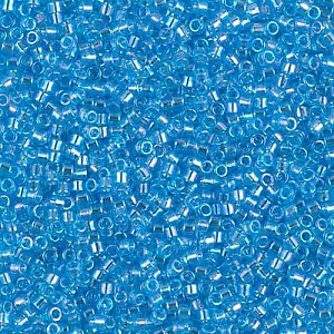DB-1249 Бисер Miyuki Delica Beads 11/0 (прозрачный радужный, голубой) - 1