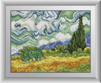 30778 Пшеница с кипарисами. Ван Гог. Набор для рисования камнями Dreamart - 1