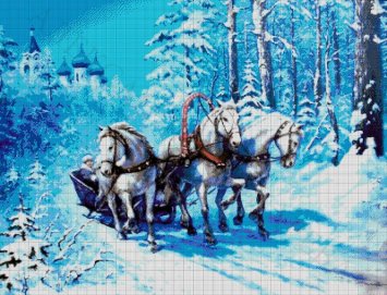45-4088-НР Російська трійка. Набір для вишивання бісером ТМ Токарєва А. - 1