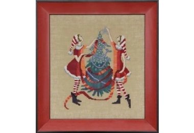 NC173 Red Tree//Червоне дерево. Схема для вишивки хрестиком на папері Nora Corbett NC173 Red Tree//Червоне дерево. Схема для вишивки хрестиком на папері Nora Corbett