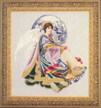 LL51 World peace angel//Мировой Ангел Мира. Схема для вышивки крестом на бумаге Lavender &amp; Lace - 1
