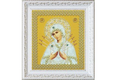  Набор для вышивки бисером Икона Божией Матери Семистрельная" (золото) Р-327 ТМ Картины бисером