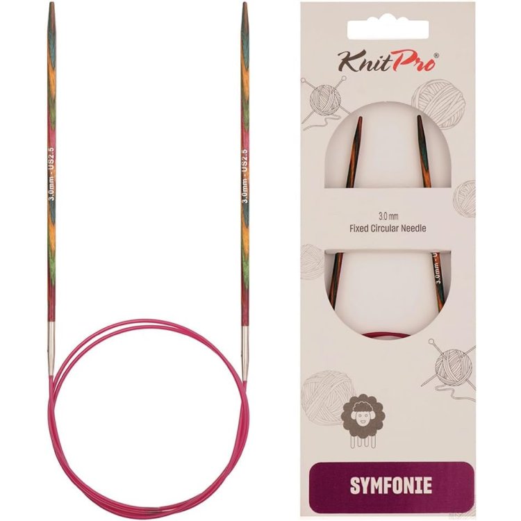 20335 Спицы круговые Symfonie Wood KnitPro, 80 см, 3.00 мм - 1