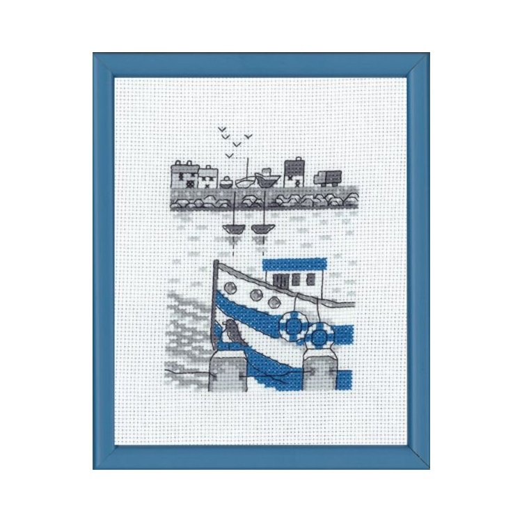 13-9117 Рыболовная лодка (Fishing boat. Набор для вышивания крестом PERMIN - 1