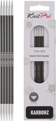 41128 Спицы носочные Karbonz KnitPro 20 см 3.00 мм - 1 41128 Спицы носочные Karbonz KnitPro 20 см 3.00 мм - 1