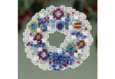 вышивка гладью MH183301 Хрустальный венок. Набор для вышивки в смешанной технике Mill Hill