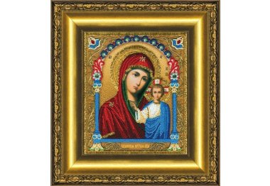 наборы для вышивания бисером Б-1204 Икона Божьей Матери Казанская  Набор для вышивки бисером