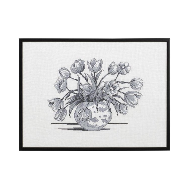 70-0451 Сірі тюльпани (Grey tulips. Набір для вишивання хрестом PERMIN - 1