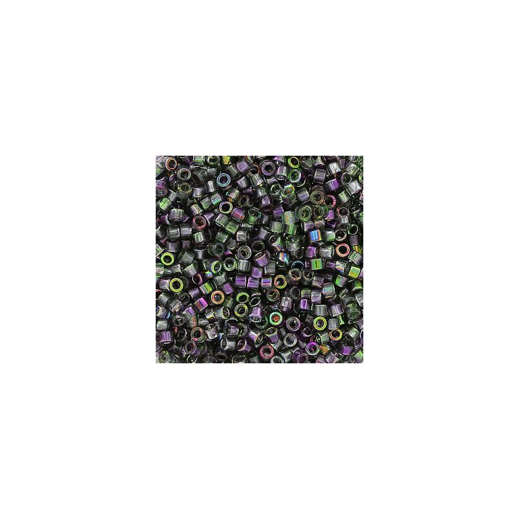 DB-2205 Бисер Miyuki Delica Beads 11/0 (металлик зеленый с &quot;бензиновым&quot; переливом) - 1