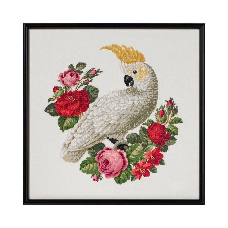 70-9587 Белый Ара (White Ara. Набор для вышивания крестом PERMIN - 1