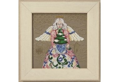 вышивка гладью JS300104 Зимний ангел. Набор для вышивки в смешанной технике Mill Hill