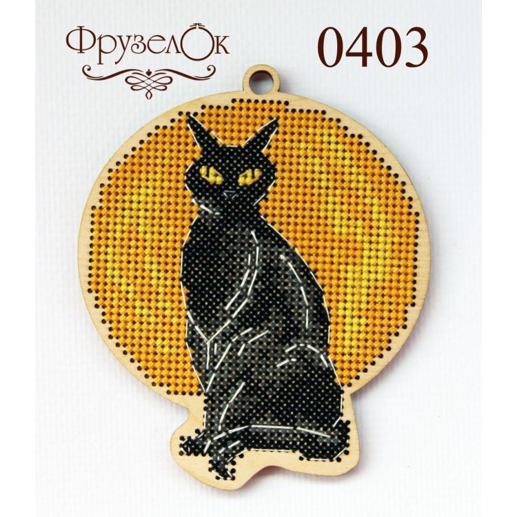 F0403 Черный кот. Набор для вышивки крестом Фрузелок - 1