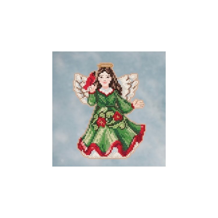 JS201615 Ангел з кардиналом. Набір для вишивки в змішаній техніці Mill Hill - 1