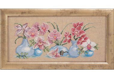  70-5126 Орхидеи в вазе. Набор для вышивания крестом PERMIN