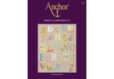  Набір для вишивки гладдю Алфавіт Anchor арт. PE702