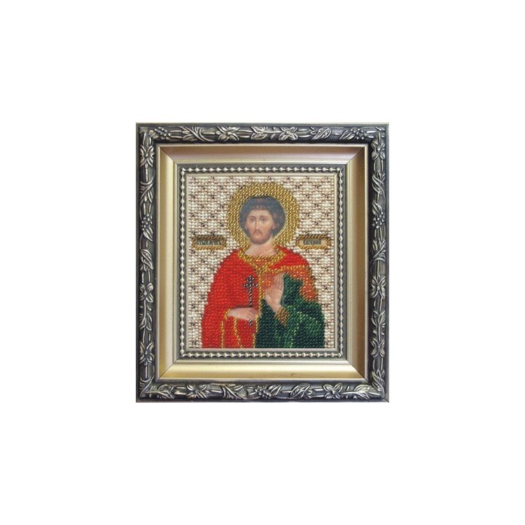 Б-1077 Икона святой мученик Евгений Набор для вышивки бисером - 1