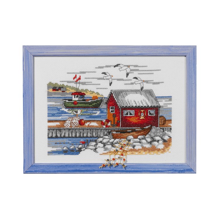 92-2309 Шведские шхеры. Набор для вышивания крестом PERMIN - 1