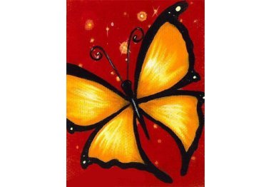  dm-116 "Желтая бабочка" . Набор для изготовления картины стразами