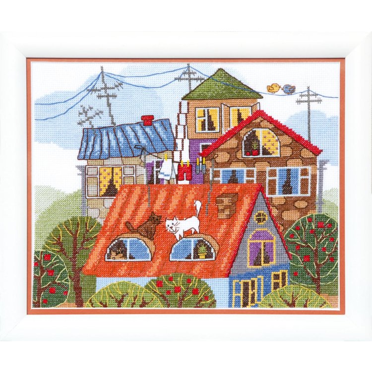 ВТ-092 На крыше. Набор для вышивки крестиком Crystal Art - 1