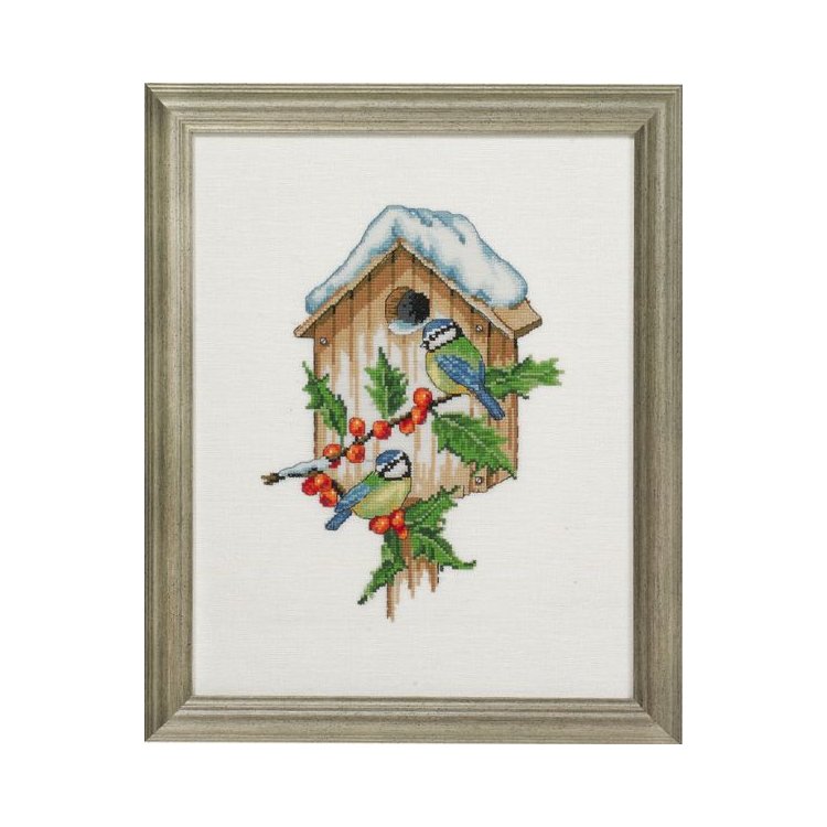 70-5121 Синицы зимой. Набор для вышивания крестом PERMIN - 1 70-5121 Синицы зимой. Набор для вышивания крестом PERMIN - 1