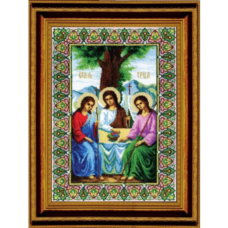 №344 Икона Пресвятой Троицы Набор для вышивания крестом - 1