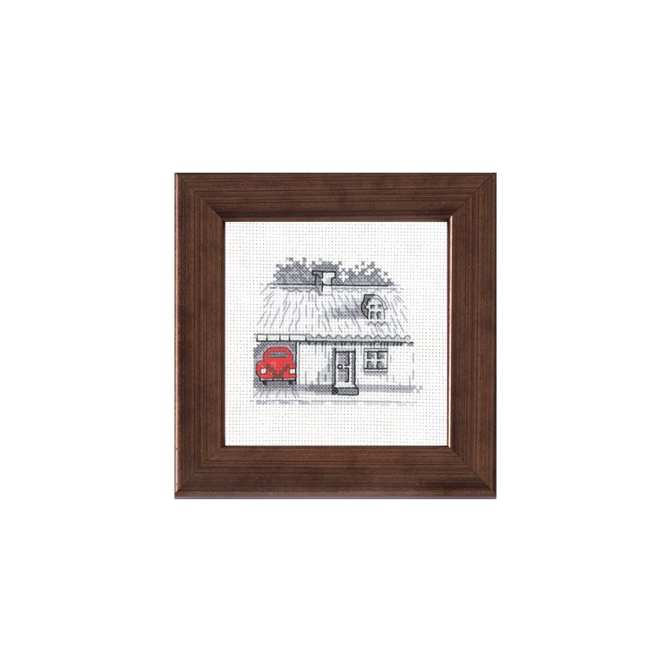14-7114 Гараж. Автомобіль. Набір для вишивання хрестом PERMIN - 1
