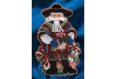 вышивка гладью MH204303 С Рождеством Христовым Санта. Набор для вышивки в смешанной технике Mill Hill