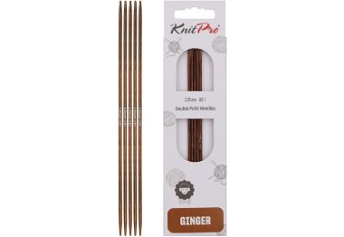 спиці для в'язання 31302 Спиці шкарпеткові Ginger KnitPro, 12,5 см, 2.25 мм