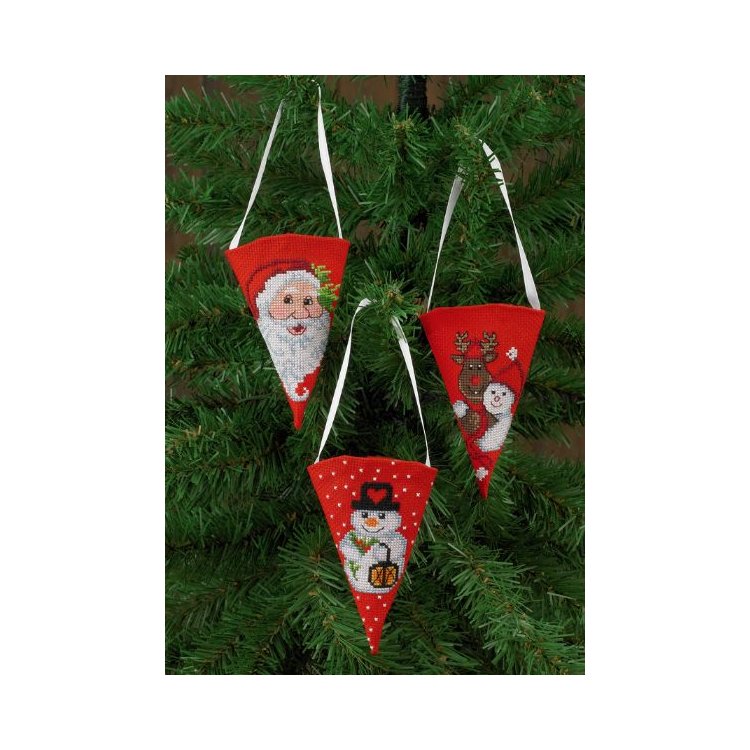 01-5244 Сніговики. Набір для вишивання хрестом PERMIN - 1