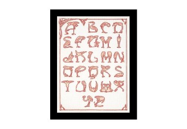  2049A Flamingo Alphabet Aida. Набір для вишивки хрестом Thea Gouverneur