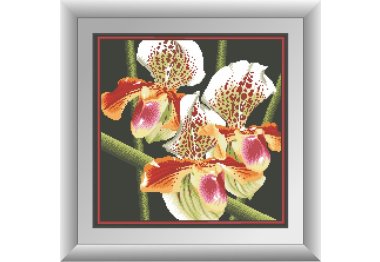 алмазная вышивка 30411 Хищная орхидея. Набор для рисования камнями