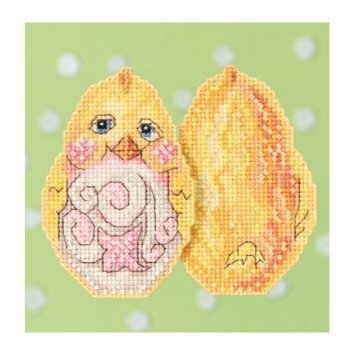 JS181712 Жовте курча. Набір для вишивки в змішаній техніці Mill Hill - 1