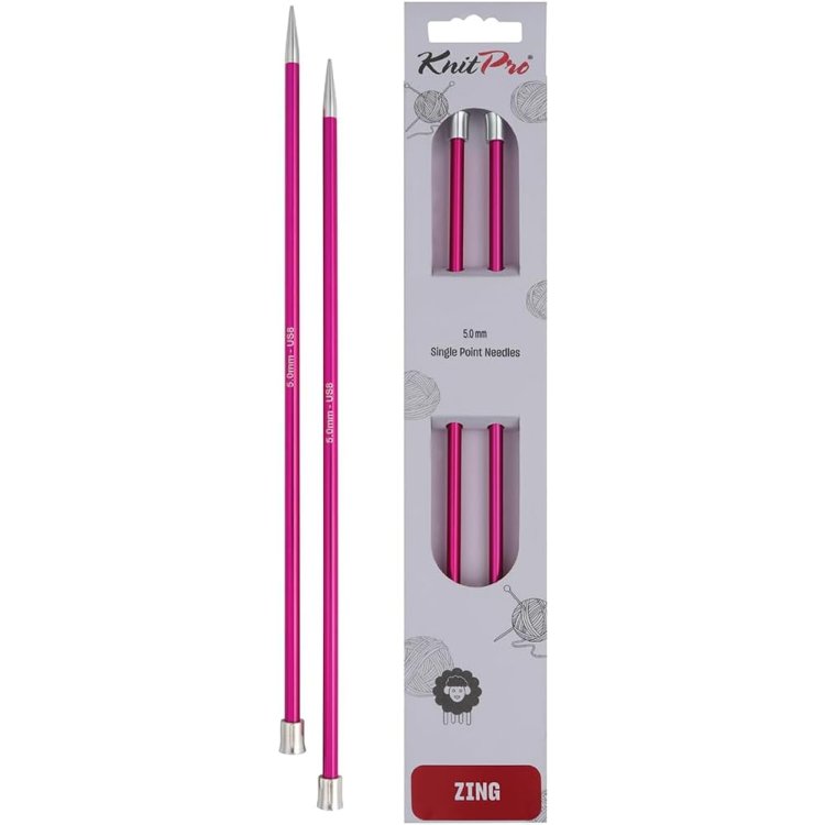 47301 Спицы прямые Zing KnitPro, 35 см, 5.00 мм - 1