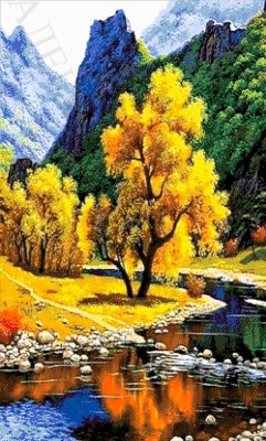 43-3496-НГ Горная река. Набор для вышивки бисером ТМ Токарева А. - 1