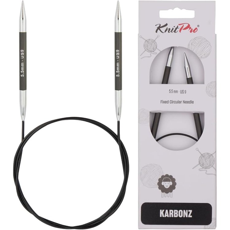 41171 Спиці кругові Karbonz KnitPro 60 см 5.50 мм - 1