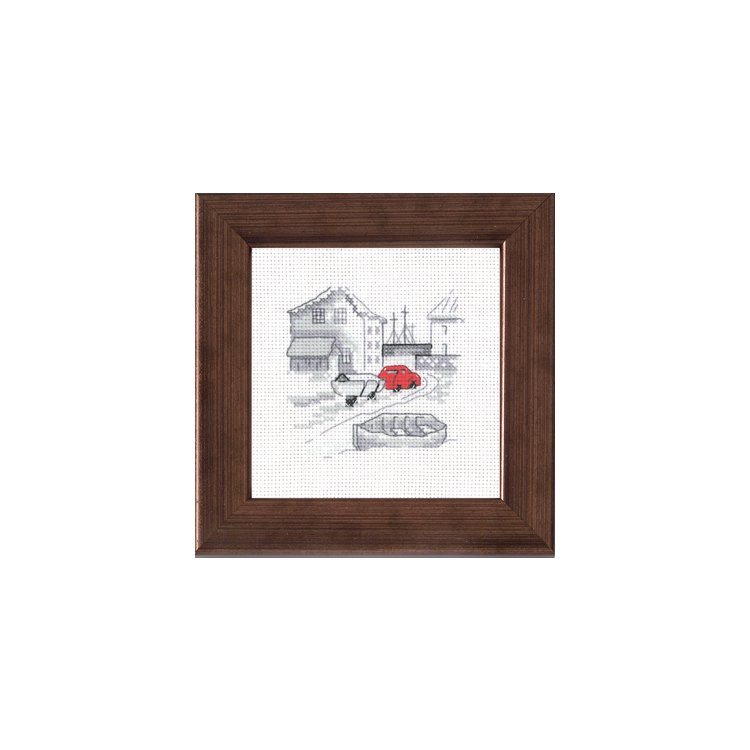 14-7115 Рибалка. Автомобіль. Набір для вишивання хрестом PERMIN - 1 14-7115 Рибалка. Автомобіль. Набір для вишивання хрестом PERMIN - 1