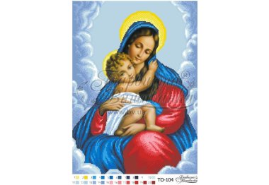  ТО-104 Мария с Младенцем. Схема для вышивки бисером (атлас) ТМ Барвиста Вишиванка