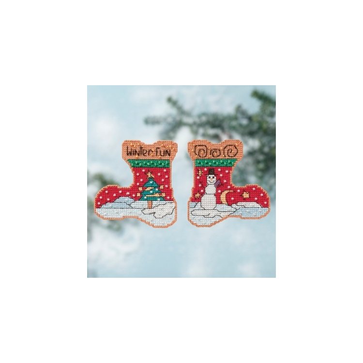 ST141611 Зимнее веселье. Набор для вышивки в смешанной технике Mill Hill - 1