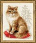 1525 Кішка домашня. Набір для вишивки хрестиком Ріоліс - 1