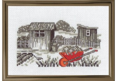  13-1393 Тачка (Wheelbarrow. Набор для вышивания крестом PERMIN